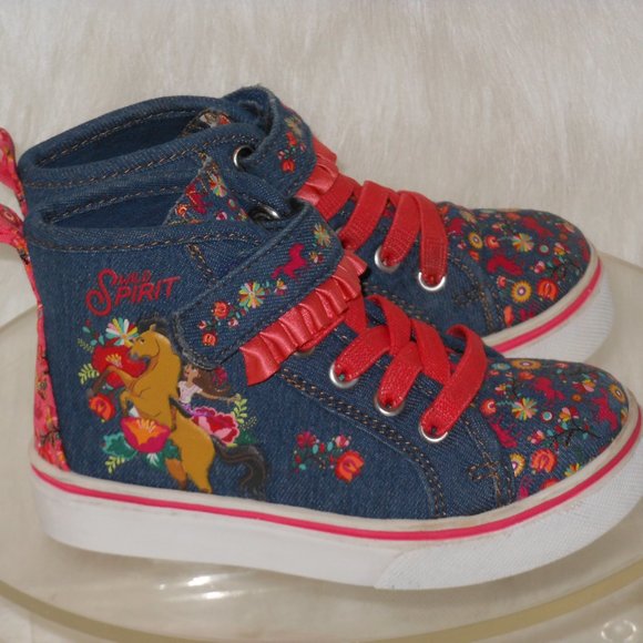 SPIRIT UNTAMED MULTI-COLOR DENIM SNEAKERS SIZE 9 MEDIUM - Picture 5 of 7